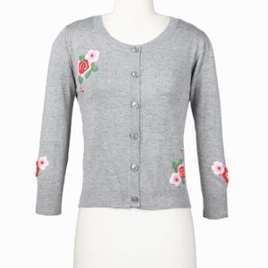 Tulle Embroidered Cardigan- New With Tag